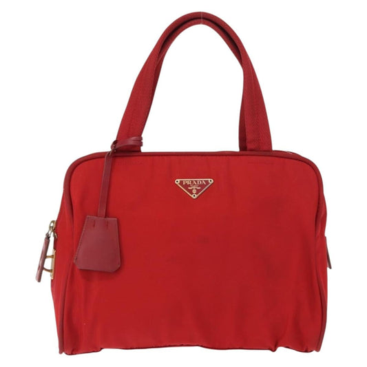 Prada Zip Around Tote Tessuto, RED, NYLON, Handbag