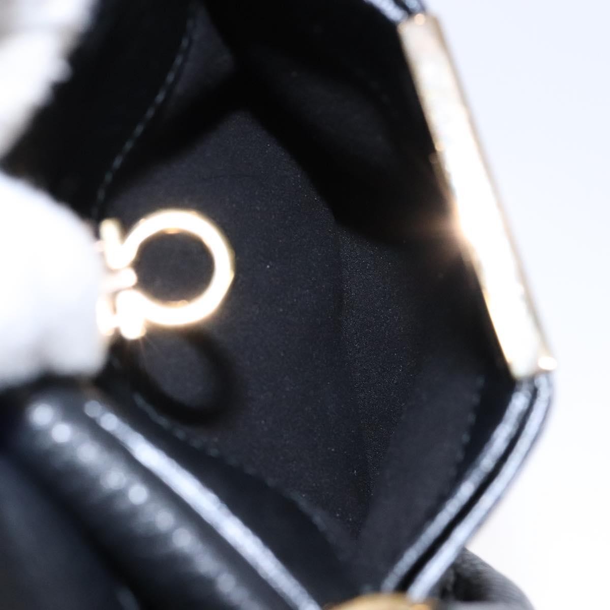 Salvatore Ferragamo Gancini handbag Leather, BLACK, LEATHER, Handbag