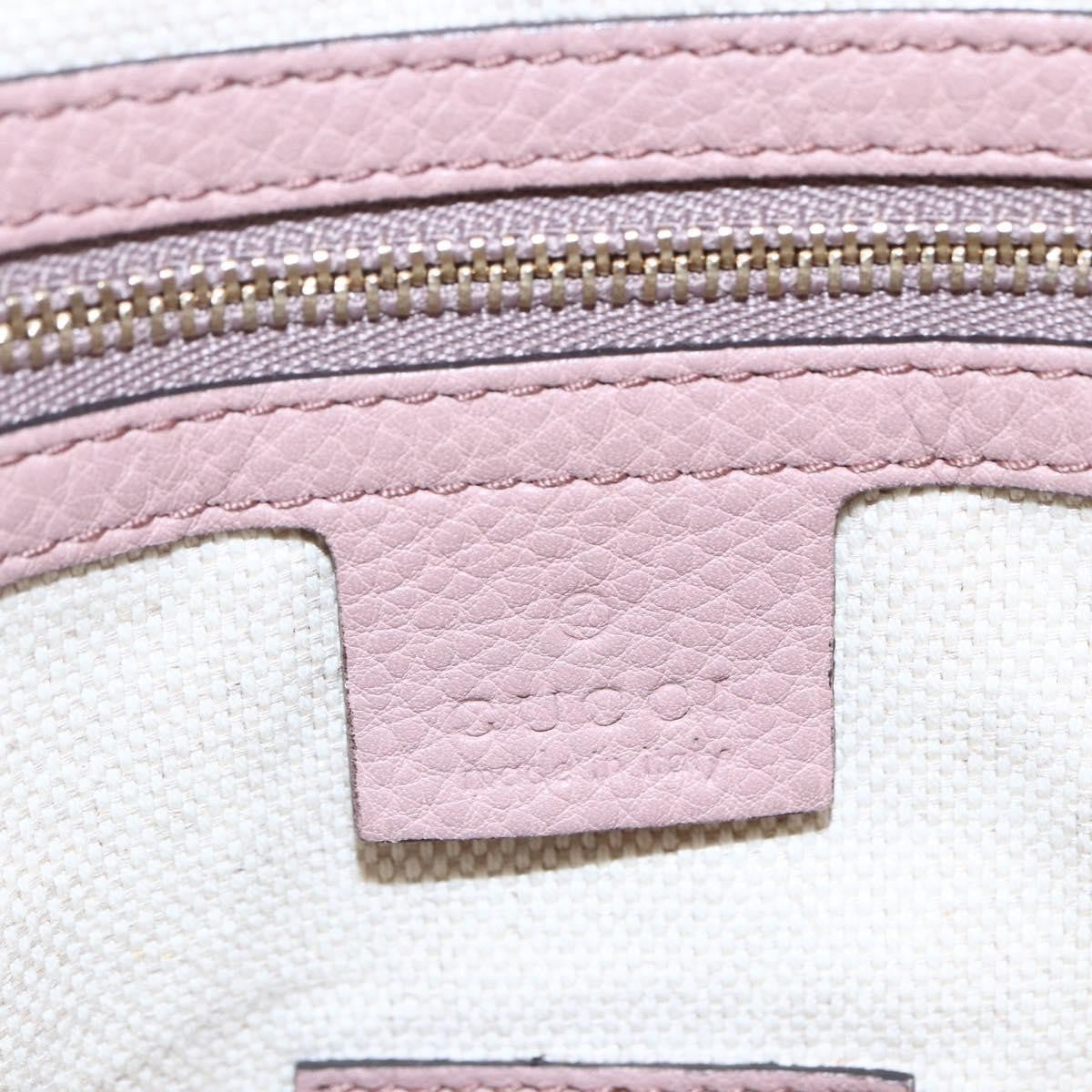 Gucci Soho Zip Tote Leather, PINK, LEATHER, Tote bag