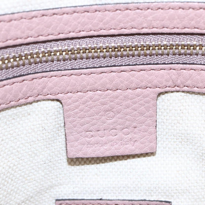 Gucci Soho Zip Tote Leather, PINK, LEATHER, Tote bag