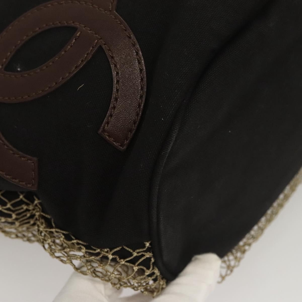 Chanel Camellia Flower Tote Canvas, BLACK, CANVAS, Tote bag