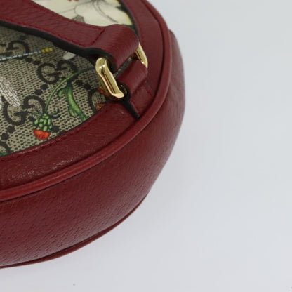 Gucci Ophidia Round Backpack Flora GG Coated Canvas, BEIGE, CANVAS, Backpack