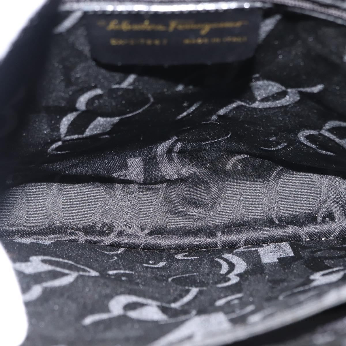 Salvatore Ferragamo Gancini Tote Patent leather, BLACK, PATENT_LEATHER, Tote bag