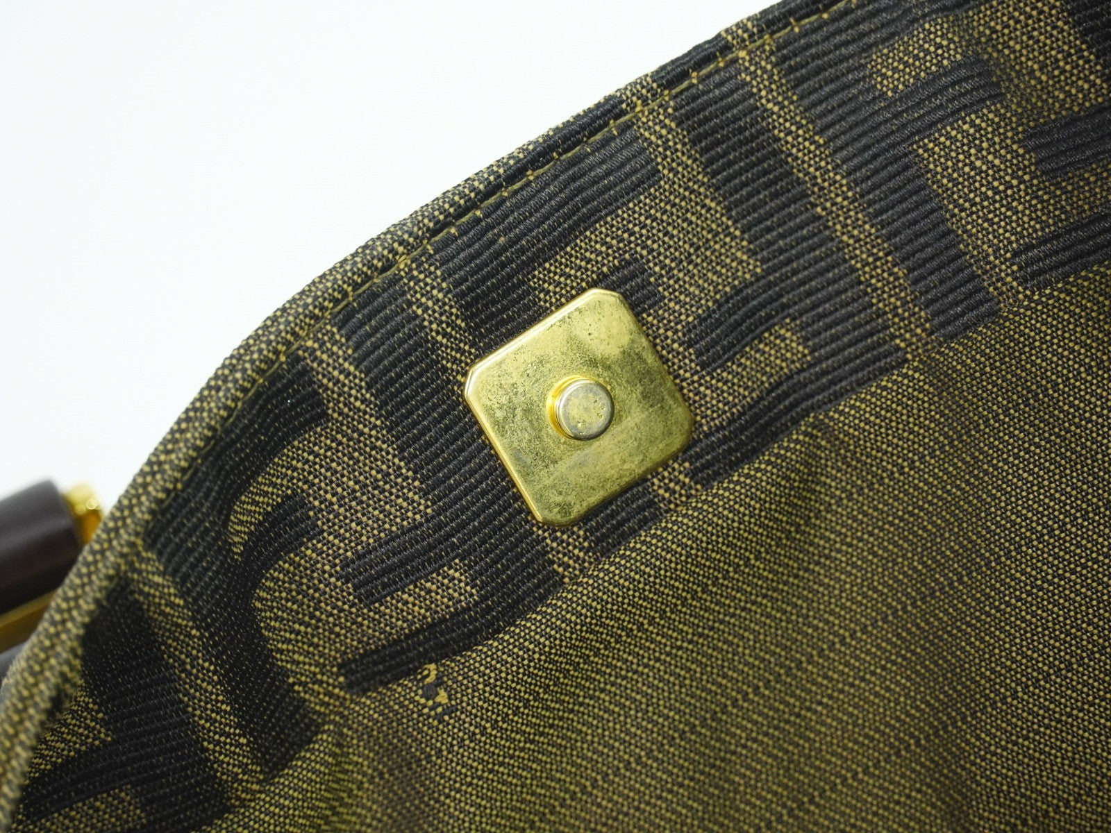 Fendi Vintage Zucca Handbag Zucca, BROWN, CANVAS, Handbag