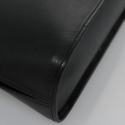 Celine Circle Logo Handbag Leather, BLACK, LEATHER, Handbag