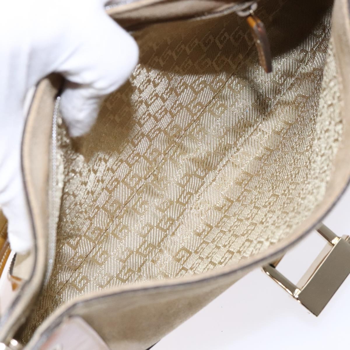 Gucci Jackie Bag Patent Leather, BEIGE, SUEDE, Shoulder bag