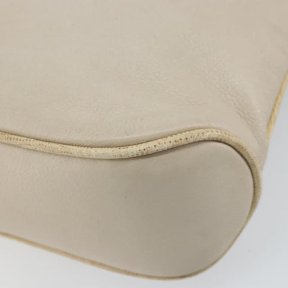 Celine Vintage Shoulder Bag Leather, BEIGE, LEATHER, Shoulder bag