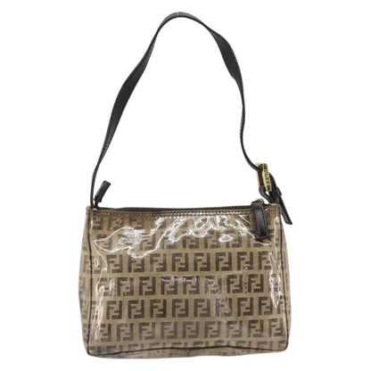 Fendi Vintage Shoulder Bag Zucca Canvas, BEIGE, PVC, Shoulder bag