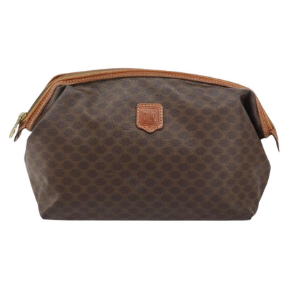 Celine C Macadam Pouch Canvas, BROWN, PVC, Clutche & pouche