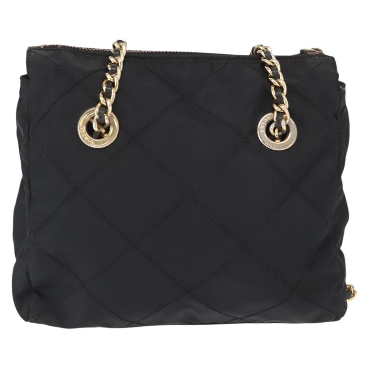 Prada Re-Edition 1995 Chain Tote Quilted Re-Nylon, BLACK, NYLON, Shoulder bag
