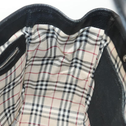 Burberry Vintage Handbag Leather, BLACK, LEATHER, Handbag