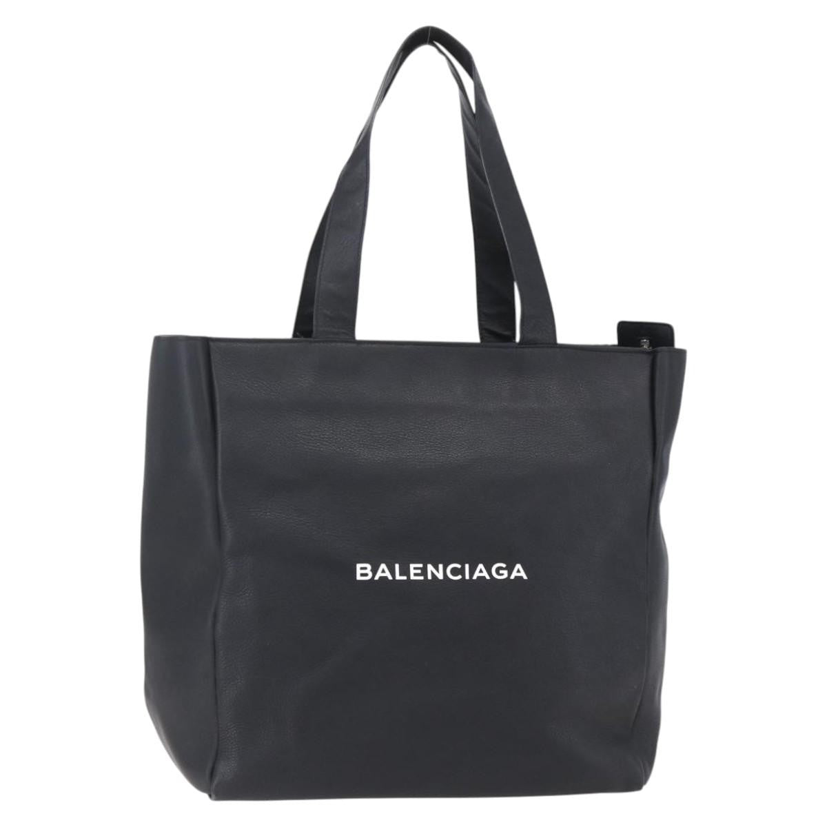 Balenciaga Everyday Carry Tote Leather, BLACK, LEATHER, Tote bag