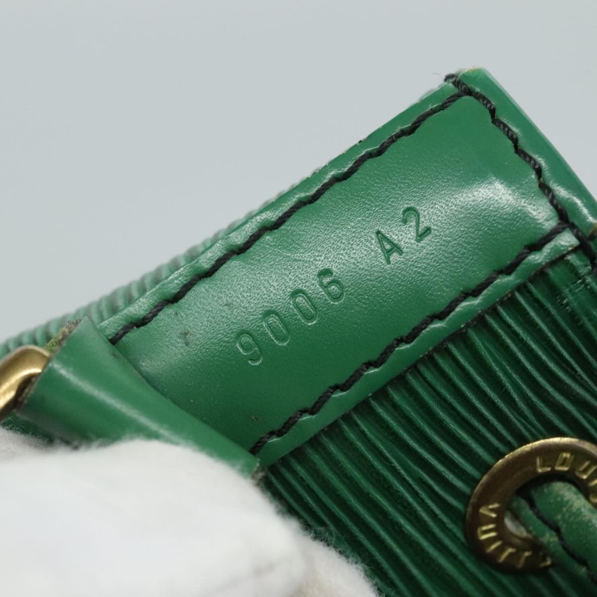 Louis Vuitton Petit Noe Handbag Epi Leather, GREEN, LEATHER, Shoulder bag