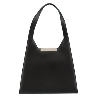 Salvatore Ferragamo Gancini Shoulder Bag Leather, BLACK, LEATHER, Shoulder bag