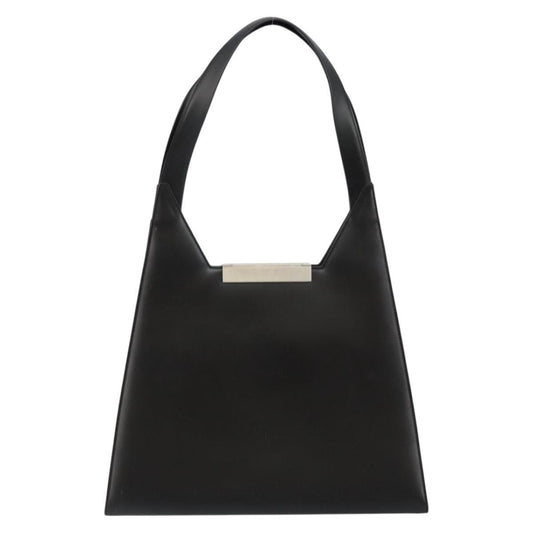 Salvatore Ferragamo Gancini Shoulder Bag Leather, BLACK, LEATHER, Shoulder bag