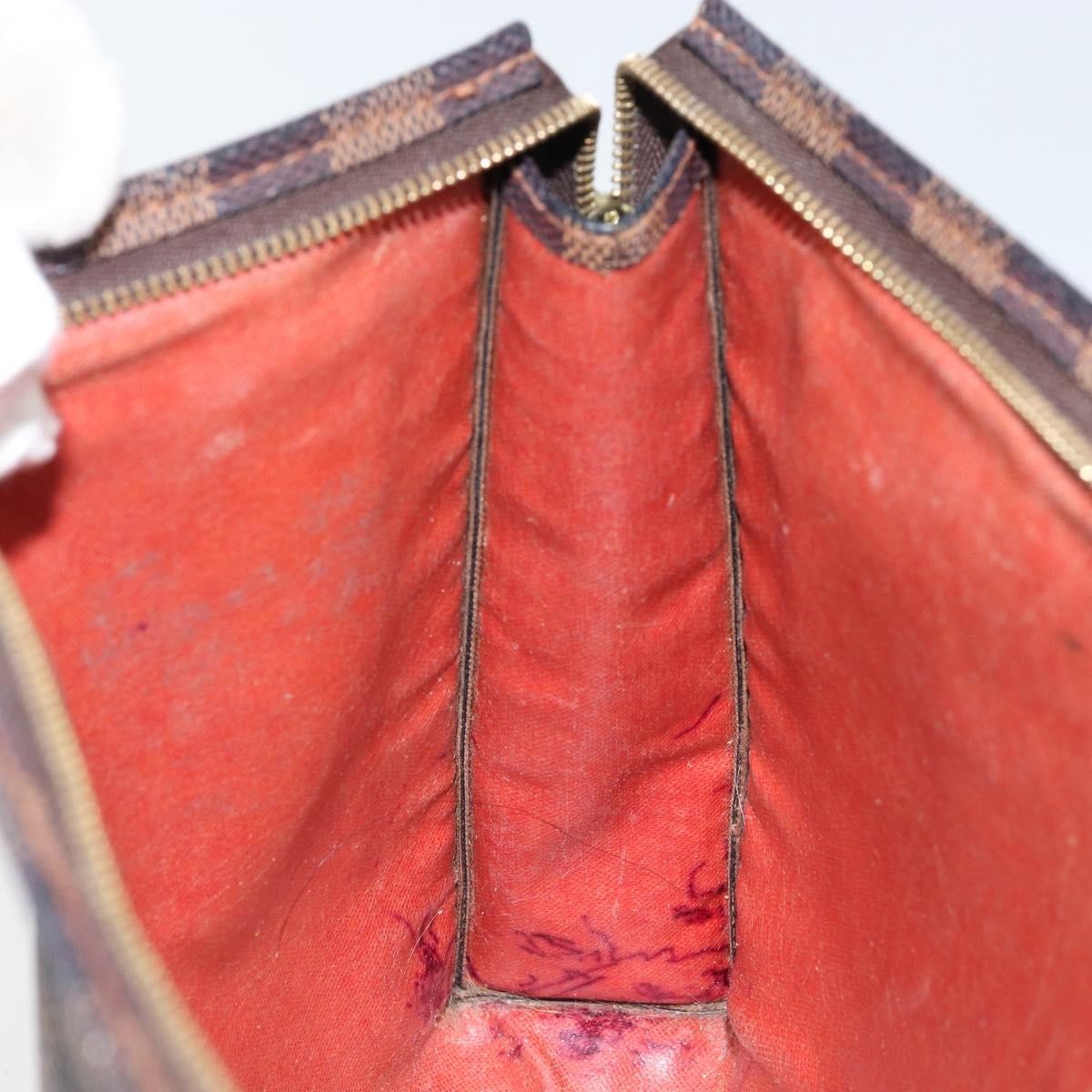 Louis Vuitton Toiletry Pouch Damier, BROWN, CANVAS, Clutche & pouche