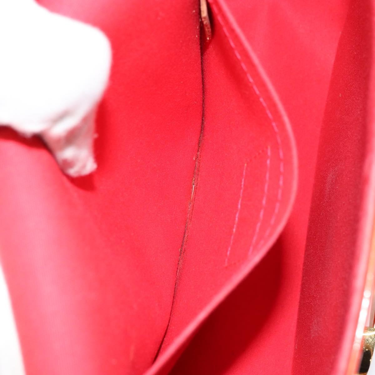 Louis Vuitton Bellflower Handbag Monogram Vernis, RED, PATENT_LEATHER, Shoulder bag