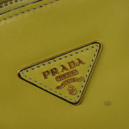 Prada Concept Double Zip Tote Calfskin, YELLOW, LEATHER, Tote bag