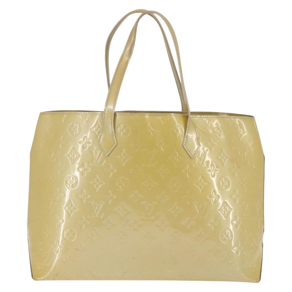 Louis Vuitton Wilshire Handbag Monogram Vernis, BEIGE, PATENT_LEATHER, Handbag