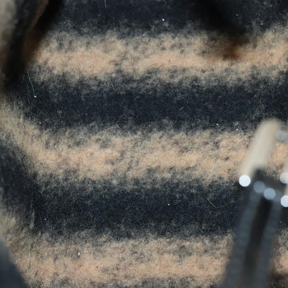 Fendi 2Jours Bag Felted Wool and Astrakhans, GRAY, WOOL, Tote bag