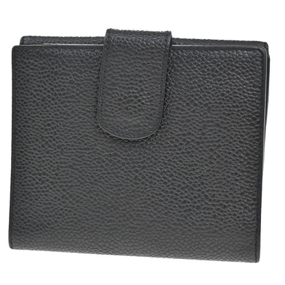 Chanel Timeless Trifold Wallet Leather, BLACK, LEATHER, Wallets