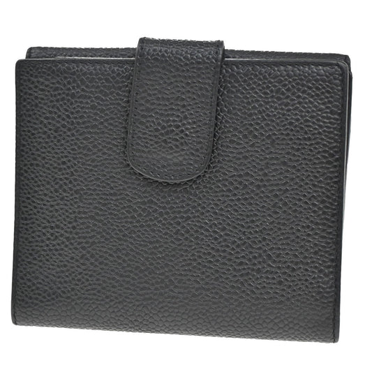 Chanel Timeless Trifold Wallet Leather, BLACK, LEATHER, Wallets