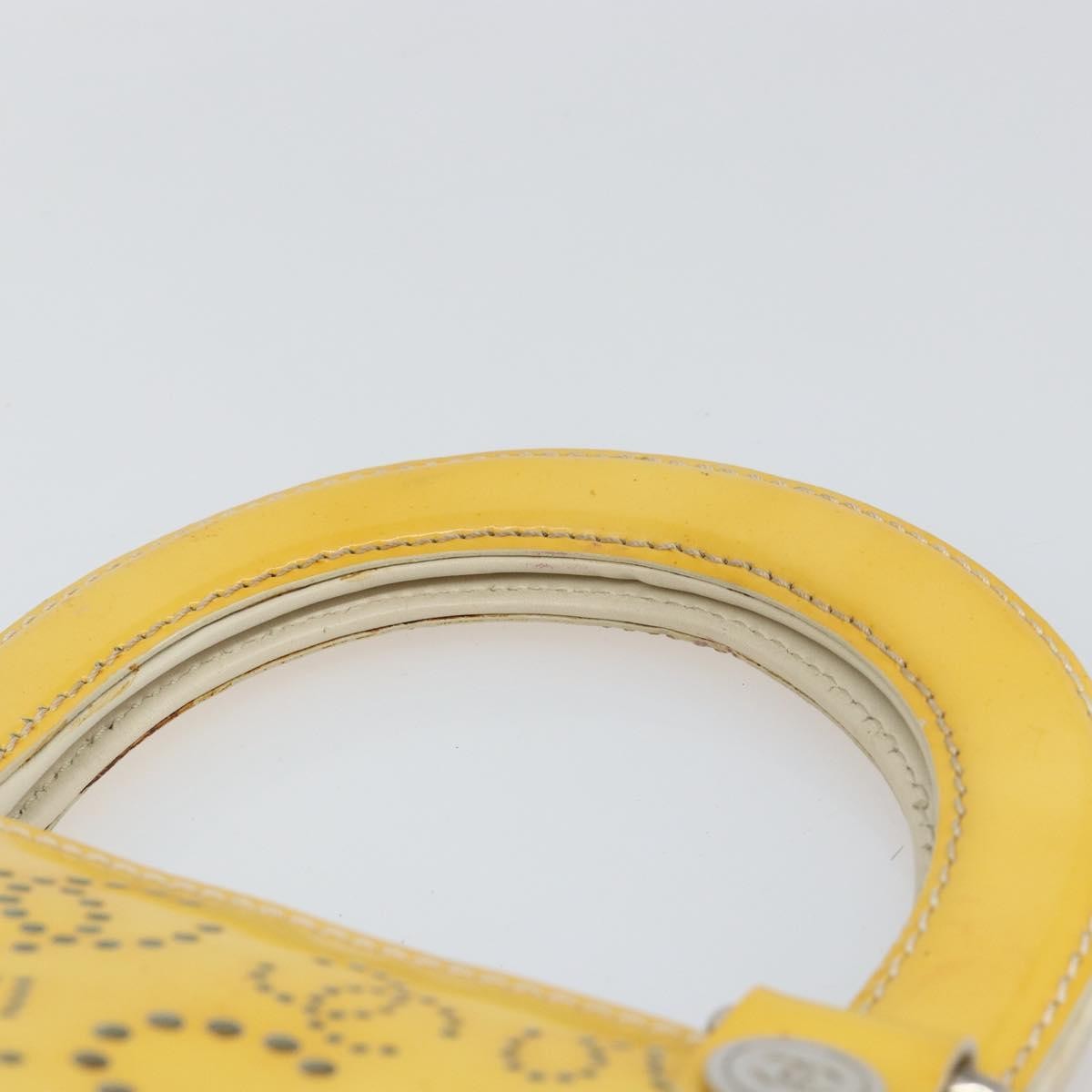 Chanel CC No.5 Shopping Tote Perforated Patent, YELLOW, PATENT_LEATHER, Tote bag