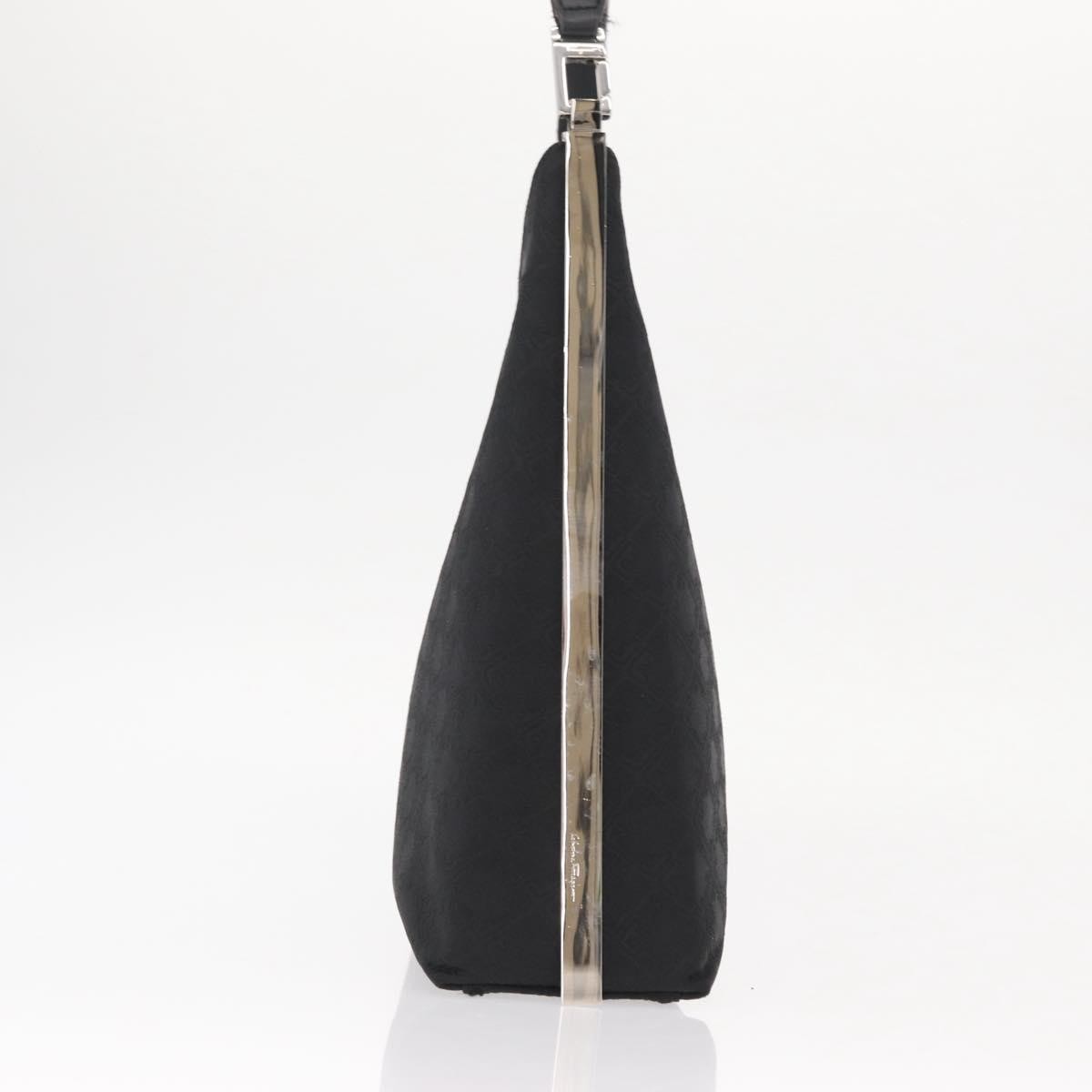Salvatore Ferragamo Vintage Shoulder Bag Canvas, Black, Canvas, Shoulder Bag