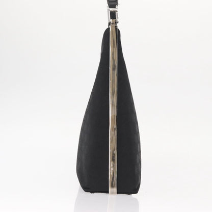 Salvatore Ferragamo Vintage Shoulder Bag Canvas, Black, Canvas, Shoulder Bag