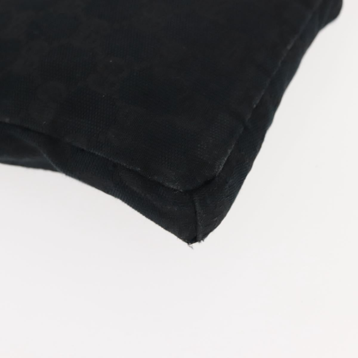 Gucci Vintage Double Belt Bag GG Canvas with Leather, BLACK, CANVAS, Shoulder bag