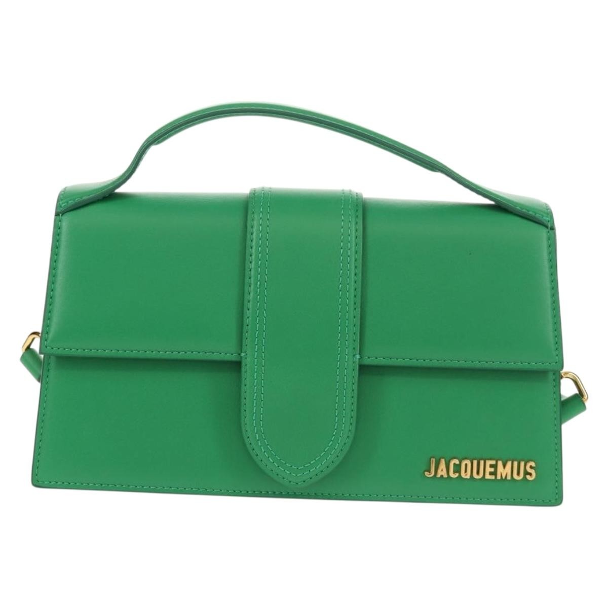 Jacquemus Le Bambinou Flap Bag Leather, GREEN, LEATHER, Handbag