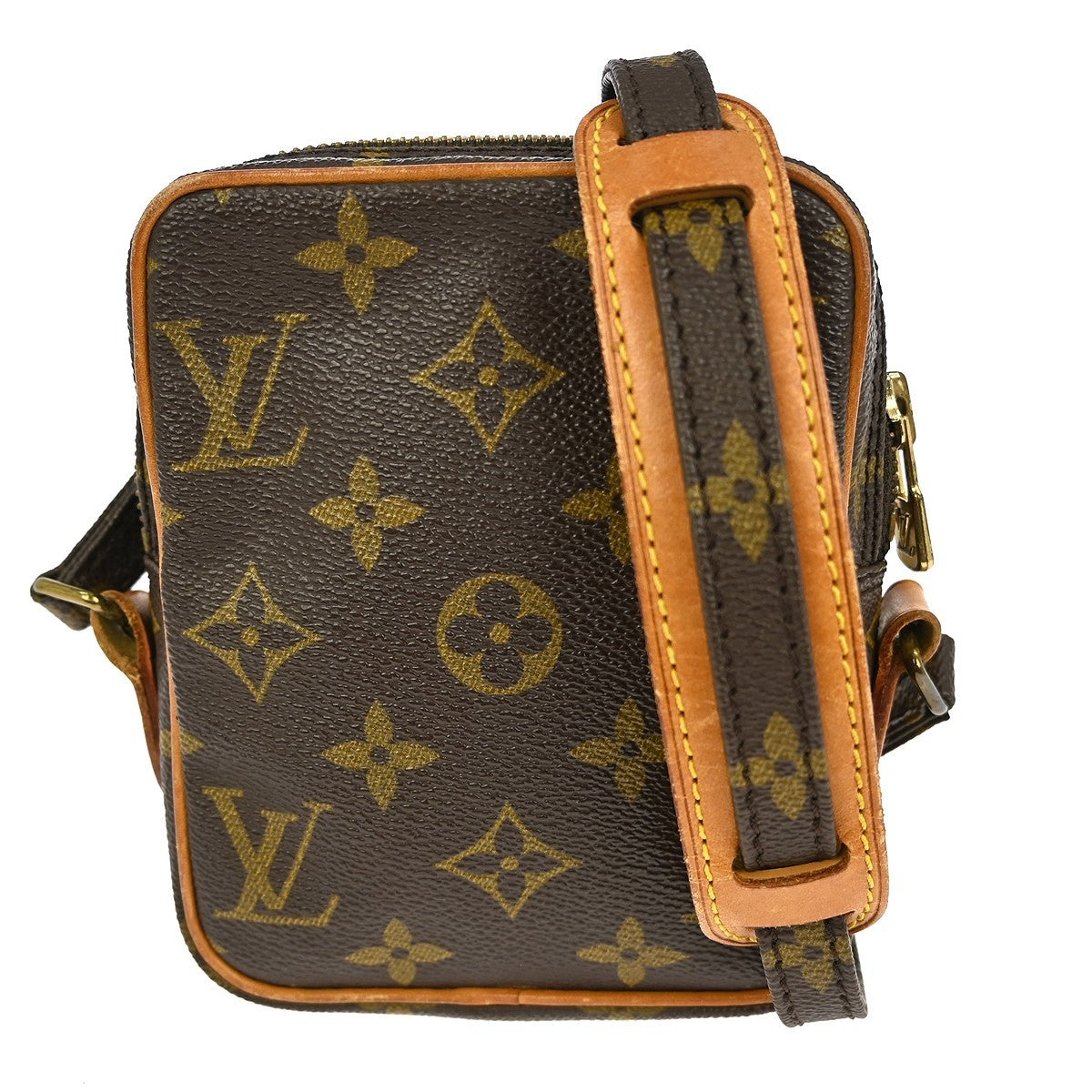 Louis Vuitton Danube Handbag Monogram Canvas, BROWN, CANVAS, Clutche & pouche