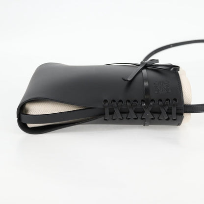 Loewe Ikebana Crossbody Bag Leather, BLACK, LEATHER, Crossbody bag