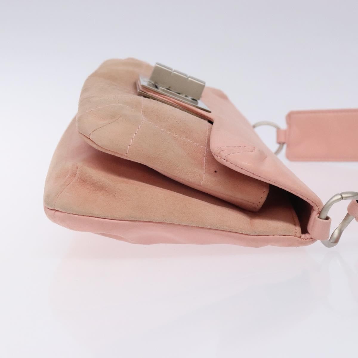 Chanel Giant Mademoiselle Lock Shoulder Bag Suede, PINK, SUEDE, Shoulder bag