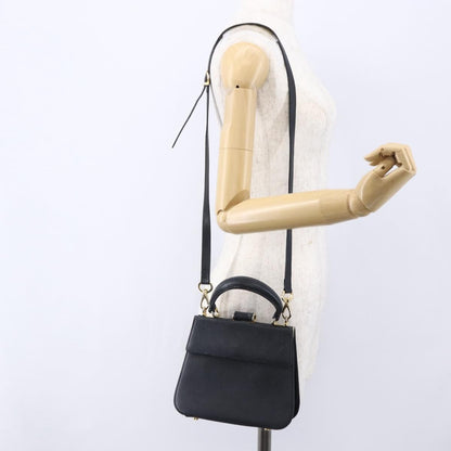 Salvatore Ferragamo Vintage Shoulder Bag Leather, BLACK, LEATHER, Shoulder bag