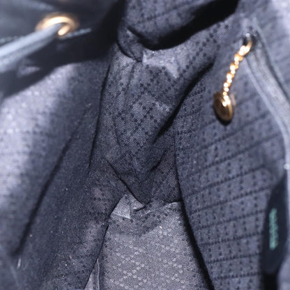 Gucci Vintage Bamboo Backpack Leather, BLACK, LEATHER, Backpack