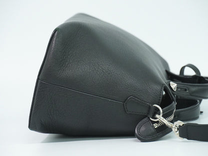 Fendi By The Way Satchel Leather, BLACK, LEATHER, Handbag