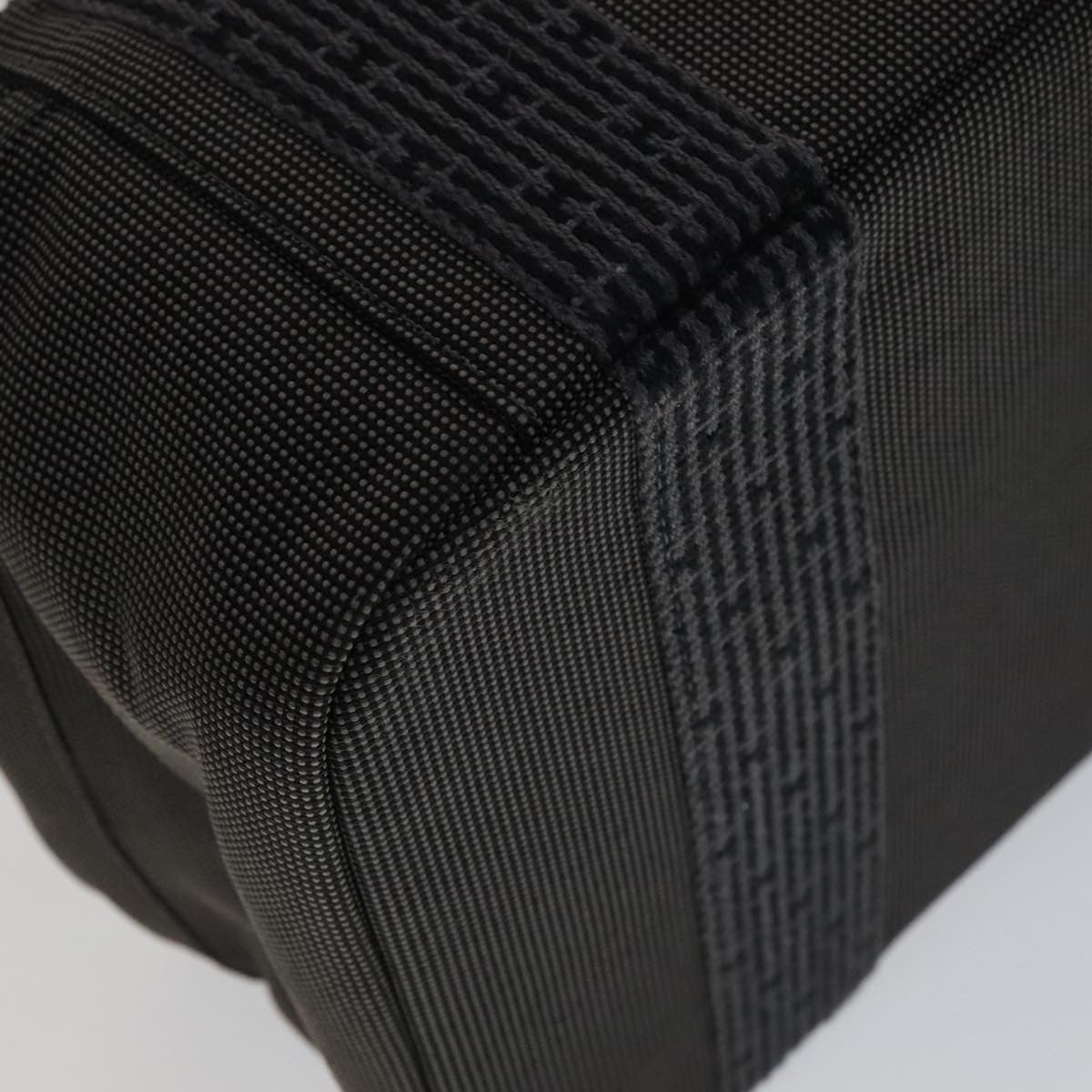 Hermes Vanity Herline Pouch Canvas, GRAY, CANVAS, Clutche & pouche