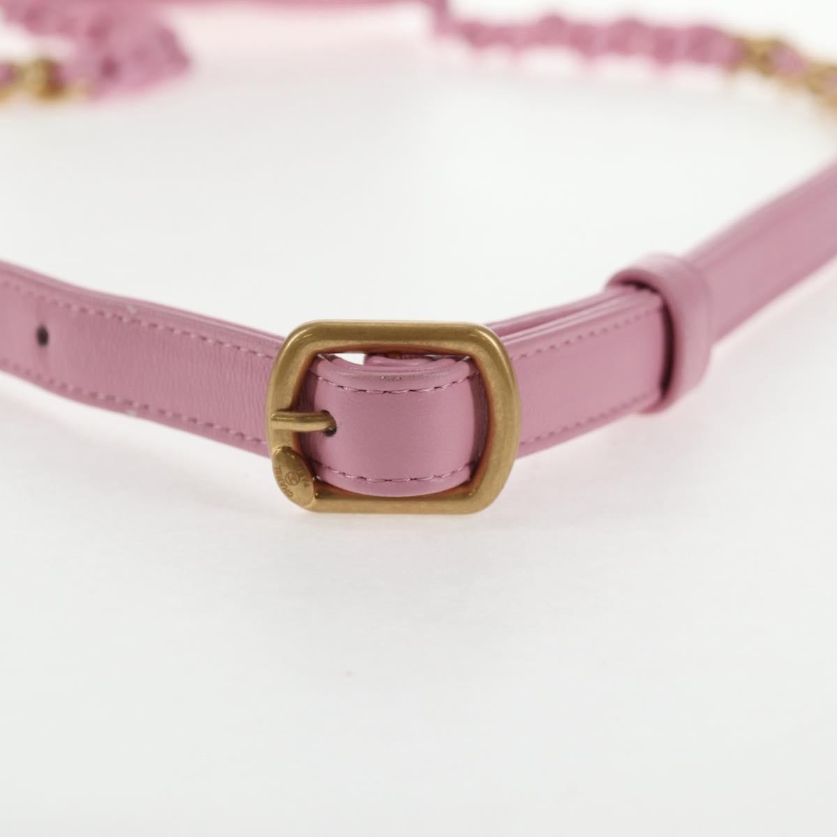 Chanel Flat CC Crossbody Bag Leather, PINK, LEATHER, Crossbody bag