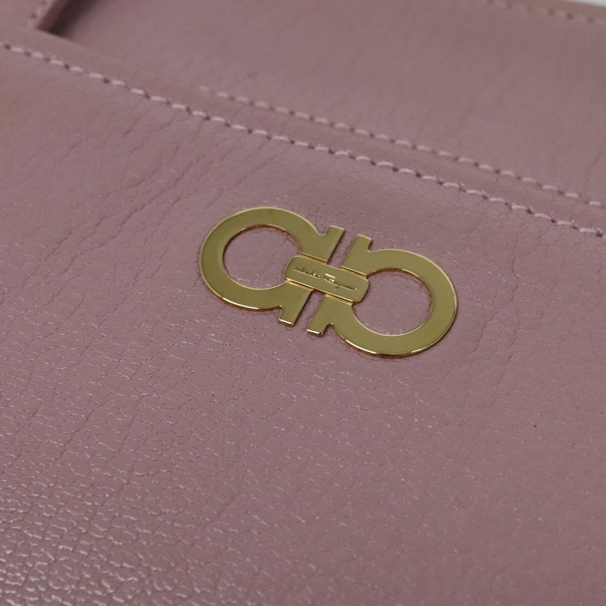 Salvatore Ferragamo Gancini Tote Leather, PINK, LEATHER, Tote bag