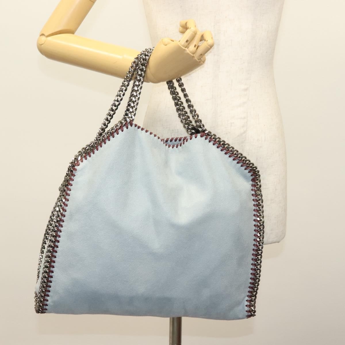 Stella McCartney Falabella Tote Suede, BLUE, SUEDE, Tote bag