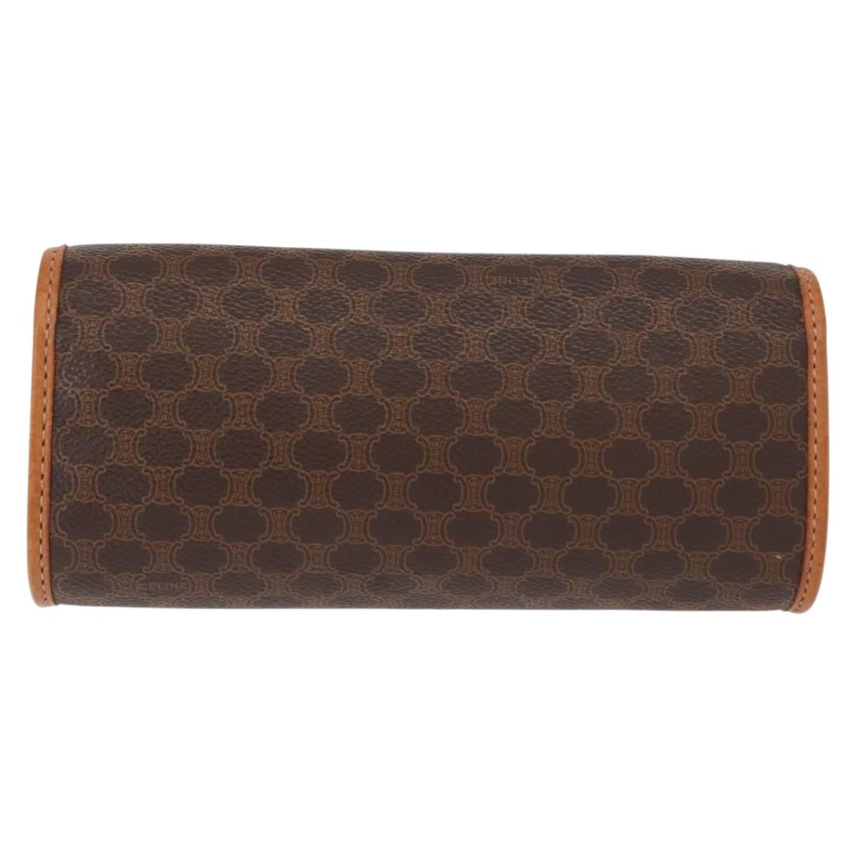 Celine Macadam Pochette Canvas and Leather, BROWN, CANVAS, Clutche & pouche