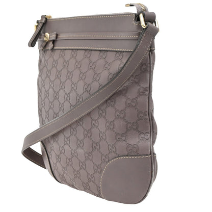 Gucci Mayfair Messenger Bag Guccissima Leather, PURPLE, LEATHER, Shoulder bag