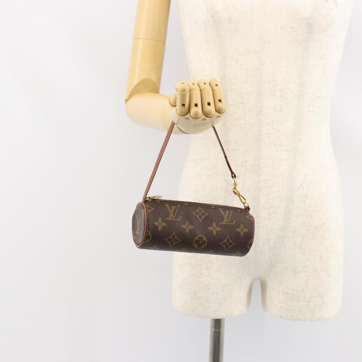 Louis Vuitton Papillon Pochette Monogram Canvas, BROWN, CANVAS, Clutche & pouche