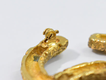 Chanel CC Brooch Textured Metal, GOLD, GOLD_PLATED, Brooch