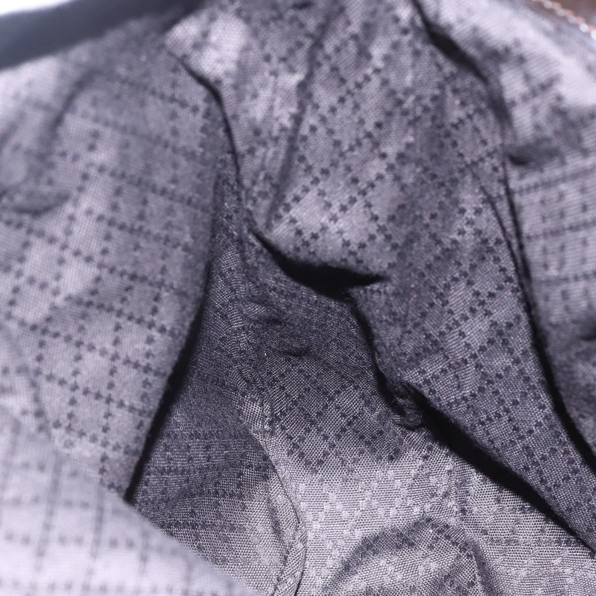 Gucci Vintage Bamboo Handle Bag Nylon, BROWN, NYLON, Handbag