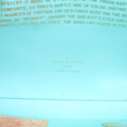 Louis Vuitton Pochette Clutch Limited Edition Jeff Koons Da Vinci Print Canvas, GREEN, PVC, Clutche & pouche
