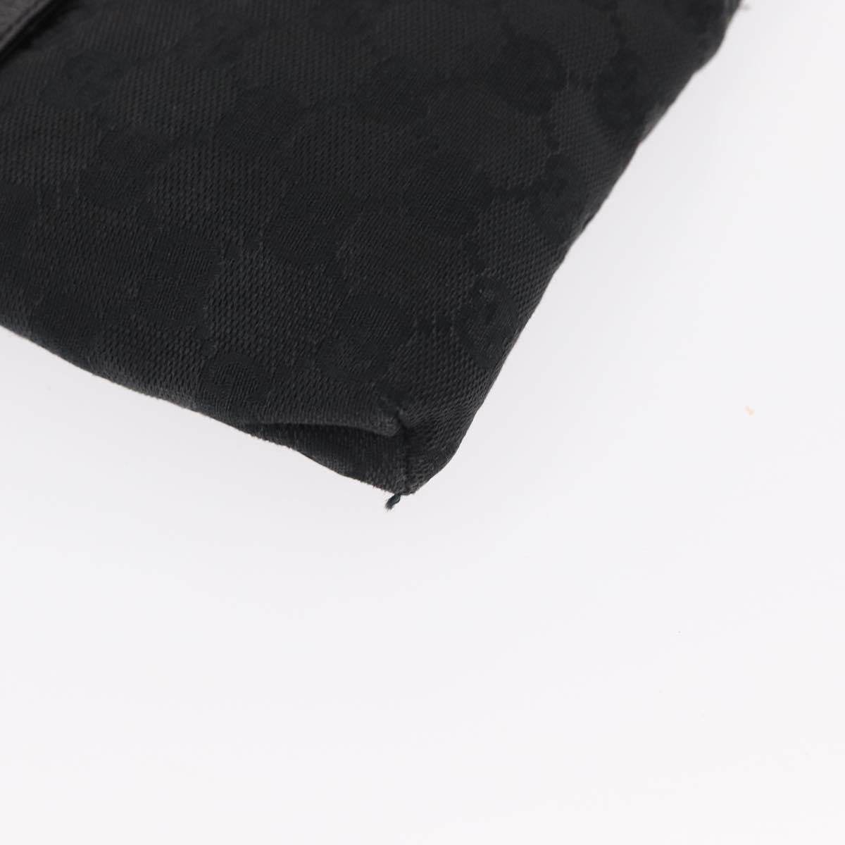 Gucci Vintage Double Belt Bag GG Canvas with Leather, BLACK, CANVAS, Shoulder bag