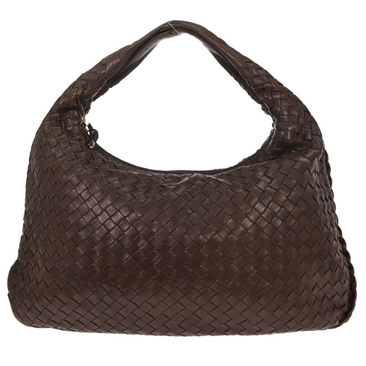 Bottega Veneta Hop Hobo Intrecciato Leather, BROWN, LEATHER, Handbag