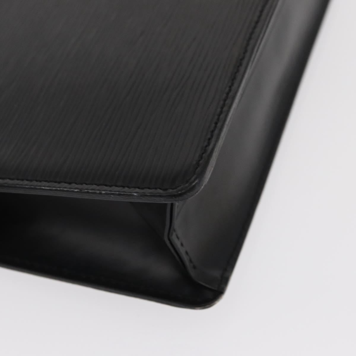 Louis Vuitton Pochette Homme Epi Leather, BLACK, LEATHER, Clutche & pouche